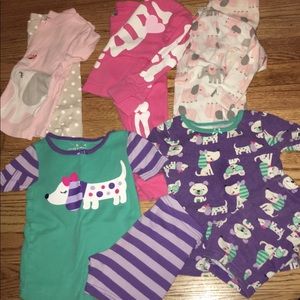 Lot of 5 pair of pajamas